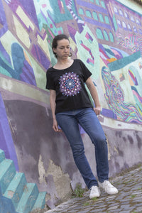 Tricou relaxed fit, alb/negru - Inspiration