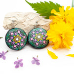 Load image into Gallery viewer, &quot;Pink Delight&quot; Mandala Earrings
