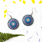 Load image into Gallery viewer, &quot;Royal Blue&quot; Mandala Earrings
