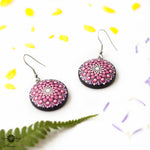 Load image into Gallery viewer, &quot;Royal Pink&quot; Mandala Earrings
