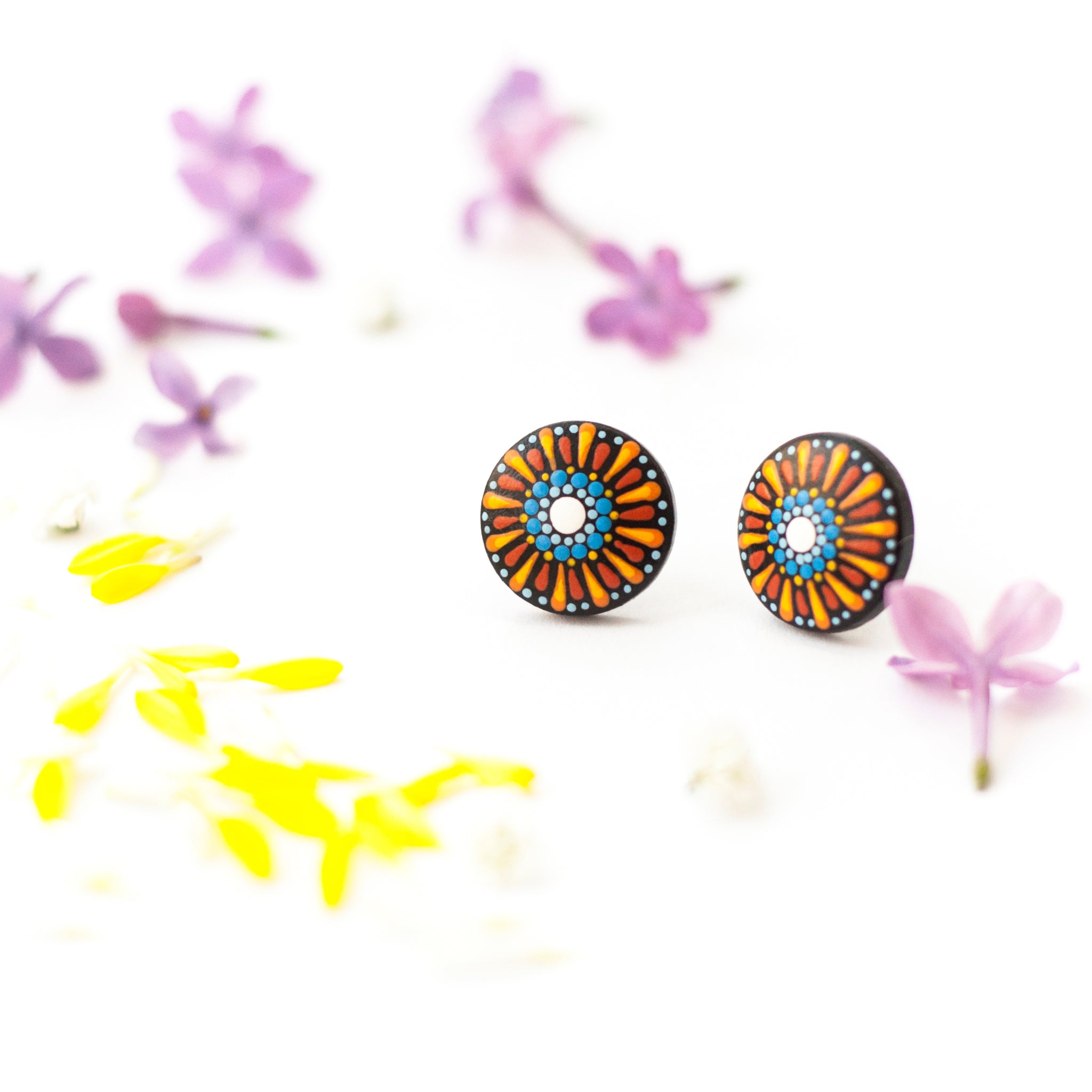 Mandala Earrings "Grunder Aster" Mini