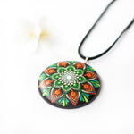 Load image into Gallery viewer, &quot;Sage Gray&quot; Mandala Pendant
