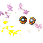 Load image into Gallery viewer, Mandala Earrings &quot;Grunder Aster&quot; Mini
