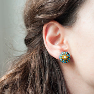 Mandala Mini Earrings 15mm