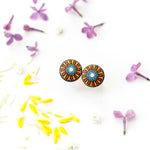 Load image into Gallery viewer, Mandala Earrings &quot;Grunder Aster&quot; Mini
