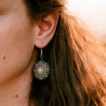 Load image into Gallery viewer, &quot;Imperial Tulip&quot; Mandala Earrings
