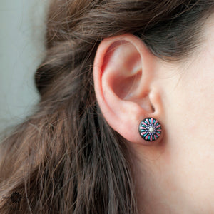 Mandala Mini Earrings 12mm