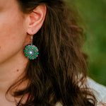 Load image into Gallery viewer, &quot;Purple Sensation&quot; Mandala Earrings
