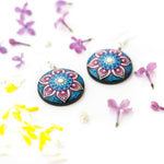 Load image into Gallery viewer, Mandala Earrings &quot;Blue Skies Lilac&quot;
