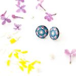 Load image into Gallery viewer, Mandala Earrings &quot;Blue Skies Lilac&quot; Mini
