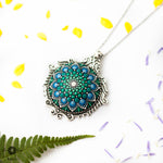Load image into Gallery viewer, &quot;Royal Green&quot; Mandala Pendant

